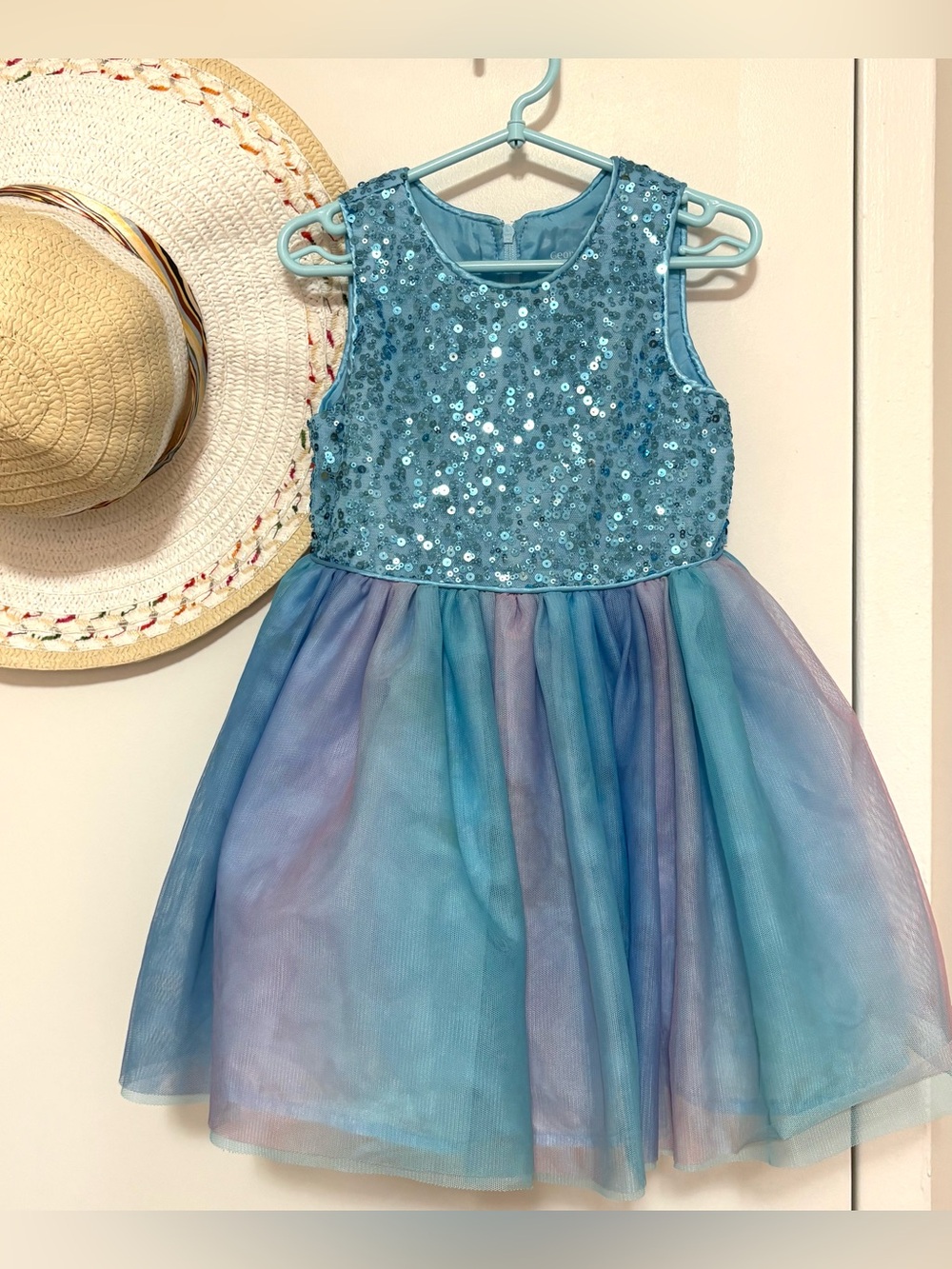 George Kids Dress in Blue and Purple